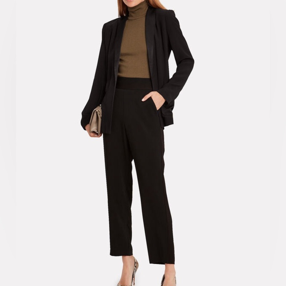 Intermix Sophia Satin Blazer Black | Size 0